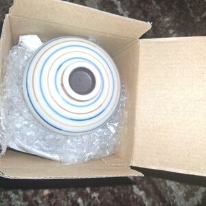 Striped Ceramic Decorative Bowl